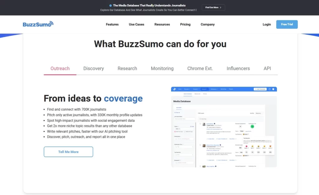 BuzzSumo – 跨境电商社交媒体和内容分析工具插图1