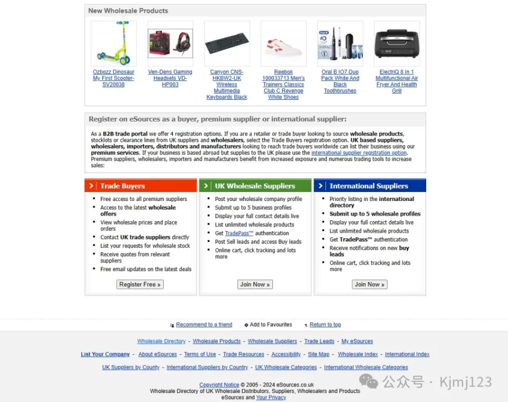 eSourcesUK – 英国增长最快的B2B批发贸易平台插图1